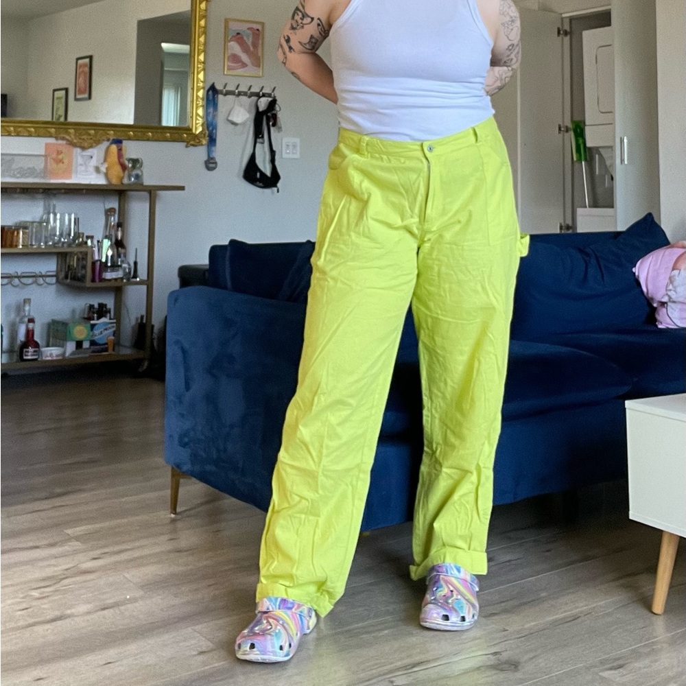 Neon Cargo Pants
